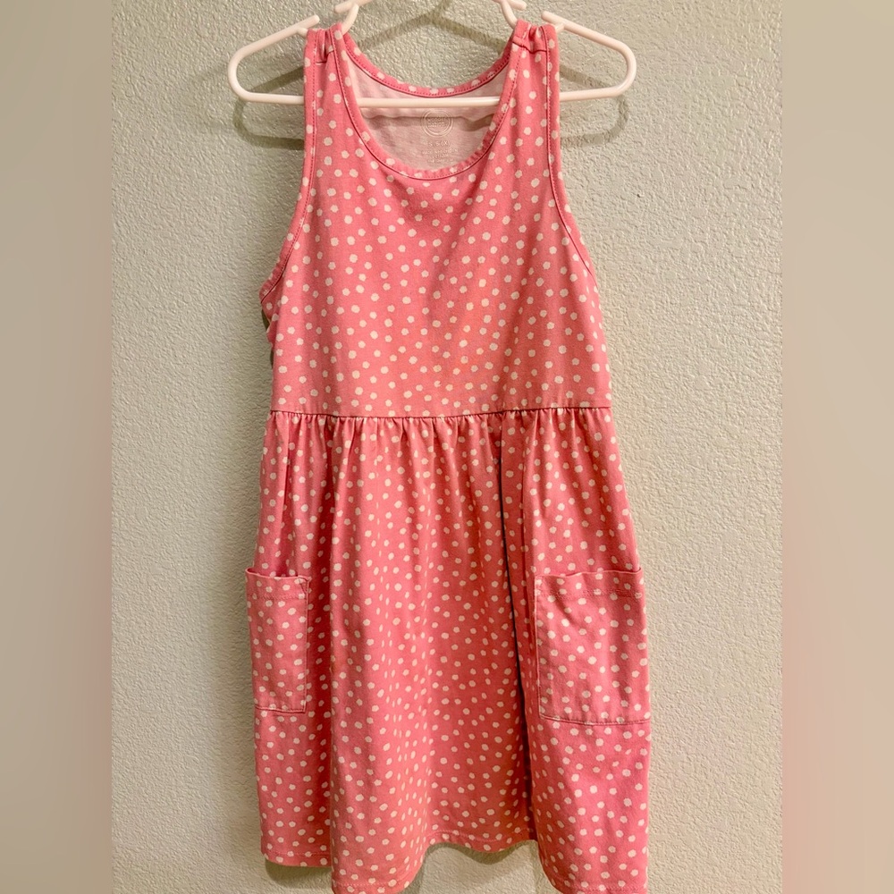 Wonder Nation Pink Polka Dot Kids Casual Dress